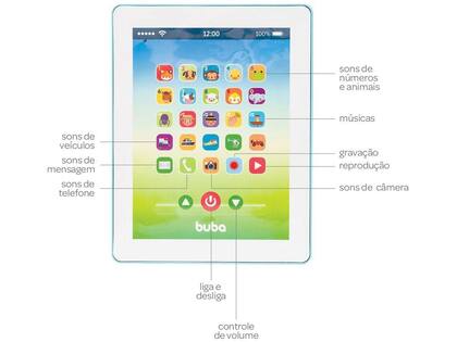 Imagem de Tablet de Brinquedo Azul Buba