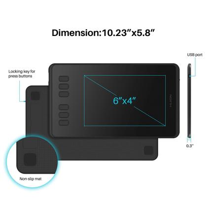 Imagem de Tablet de desenho HUION Inspiroy H640P 15x10cm com Stylus 8192