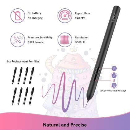 Imagem de Tablet de desenho VEIKK S640 Digital Graphics 6x4 polegadas