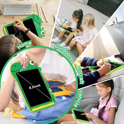 Imagem de Tablet de escrita LCD BKM para crianças, dinossauro educacional de 8,5 polegadas