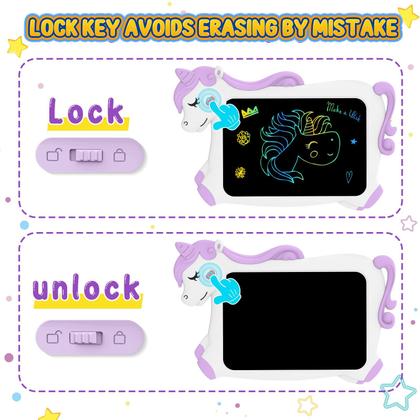 Imagem de Tablet de escrita LCD CHEERFUN Unicorns para crianças de 3 a 8 anos