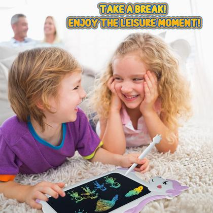 Imagem de Tablet de escrita LCD CHEERFUN Unicorns para crianças de 3 a 8 anos