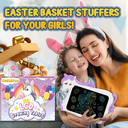 Imagem de Tablet de escrita LCD CHEERFUN Unicorns para crianças de 3 a 8 anos