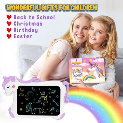 Imagem de Tablet de escrita LCD CHEERFUN Unicorns para crianças de 3 a 8 anos
