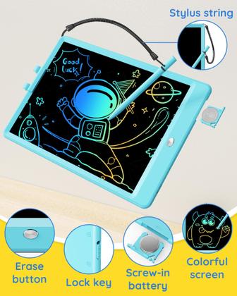 Imagem de Tablet de escrita LCD TEKFUN Doodle Board 10 polegadas azul