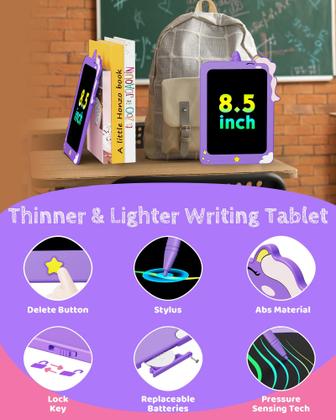 Imagem de Tablet de escrita LCD TEKFUN Doodle Board 8,5 polegadas roxo