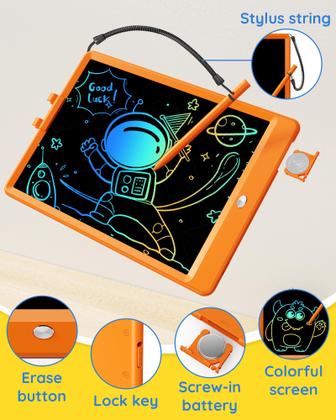 Imagem de Tablet de Escrital LCD TEKFUN Magic Doodle Board 10 Polegadas - Laranja