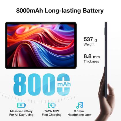 Tablet Doogee T30E - Android 14, 11 Polegadas, 9GB RAM + 128GB ROM