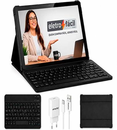 Imagem de Tablet Easytech 10.1 Polegadas 12GB RAM 256GB de Armazenamento Teclado Mouse Capa Entrada Para Chips