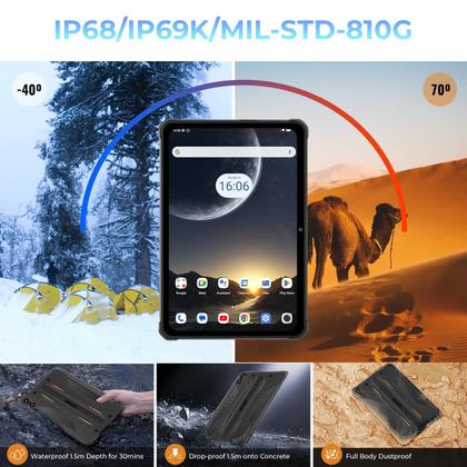 Imagem de Tablet HOTWAV R7 Robusto Android 13 10.1" 12 GB+256 GB 4G/5G cinza