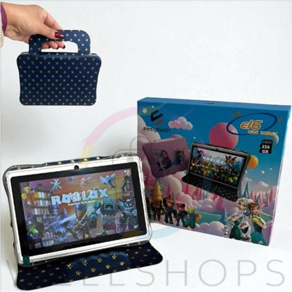 Imagem de Tablet Infantil 7 Polegadas 6GB RAM 64GB  Android 14 com YouTube, YouTube Kids, Netflix, Jogos, Roblox, Free Fire e Capa Protetora