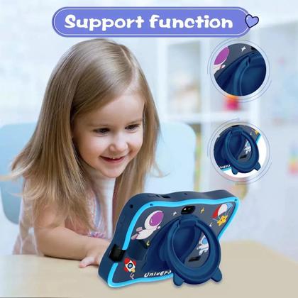 Imagem de Tablet Infantil 7 Polegadas Educativo com Capa Protetora em Silicone 4GB RAM Android 13.0