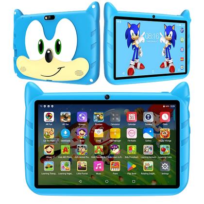 Imagem de Tablet infantil Android 13  tela HD Playstore 64GB + 4GB Ram Wifi 5.0 e Câmera 5MP + Capinha anti queda 