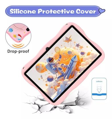 Imagem de Tablet Infantil Astronauta RAM 6GB 128GB Armazenamento 7 Polegadas Educativo com Capa Protetora em Silicone com Android 13.0 e app Controle parental