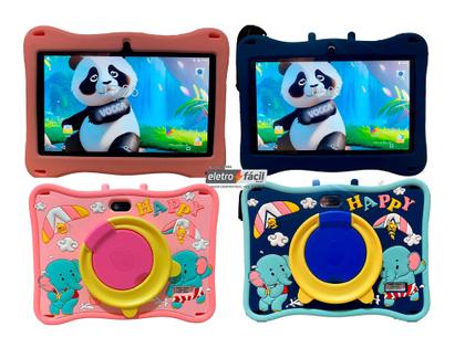 Imagem de Tablet Infantil com Android 13  4GB de RAM, 64GB de armazenamento, WiFi e que Acompanha Maleta  Diversão, Segurança e Aprendizado