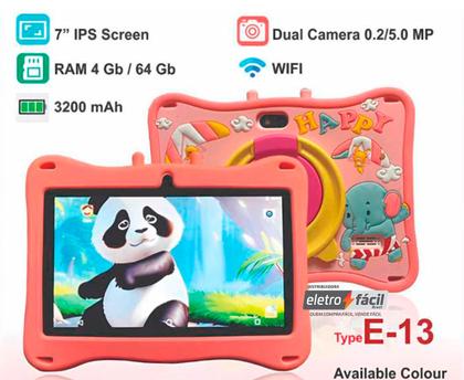 Imagem de Tablet Infantil com Android 13  4GB de RAM, 64GB de armazenamento, WiFi e que Acompanha Maleta  Diversão, Segurança e Aprendizado