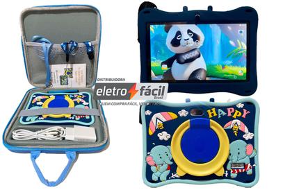 Imagem de Tablet Infantil com Android 13  4GB de RAM, 64GB de armazenamento, WiFi e que Acompanha Maleta  Diversão, Segurança e Aprendizado