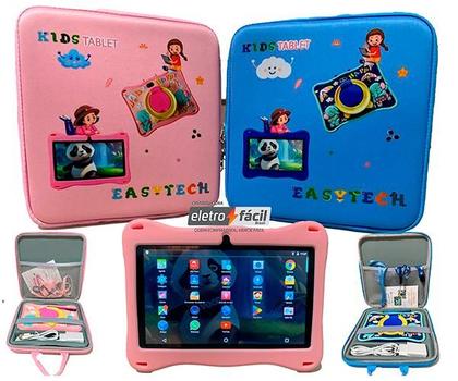 Imagem de Tablet Infantil com Android 13  4GB de RAM, 64GB de armazenamento, WiFi e que Acompanha Maleta  Diversão, Segurança e Aprendizado