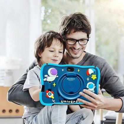 Imagem de Tablet Infantil Infantil 6GB 128GB Com Capa Android 13 Capa , Película, Caneta Acessórios com Android 13 AZUL
