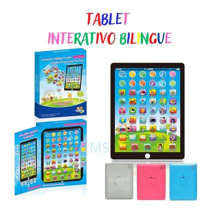 Imagem de Tablet Infantil Interativo Bilíngue 2 Idiomas Criança Brinquedo Educativo Didático