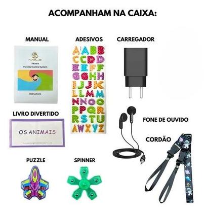 Imagem de Tablet Infantil Kids 6gb 128gb Wifi Android 15 Atouch Q39 Pro Cores