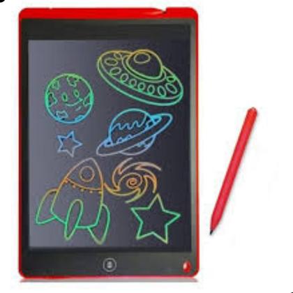 Imagem de Tablet Infantil LCD Lousa Mágica Escrita Colorida aprender a desenhar e escrever de forma divertida