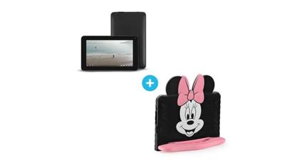 Imagem de Tablet Infantil Minnie com Controle Parental 4GB RAM 64GBTela 7 pol Case Wi-fi Android 13 Quad Core