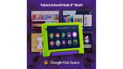 Imagem de Tablet Infantil Multi Hulk 8" Wi-Fi 6GB RAM 64GB - NB441 Cor:Verde