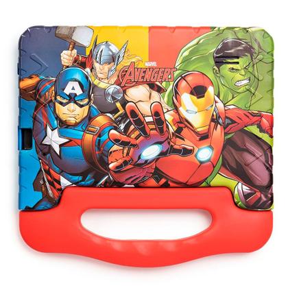 Imagem de Tablet Infantil Multilaser Marvel Avengers NB417 Azul Vermelho para Criança 64GB Quad-Core 4GB RAM