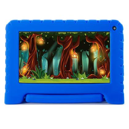 Imagem de Tablet Infantil Multilaser NB378 Azul Kid Pad Capa de Silicone 32GB Para Criança Youtube Netflix