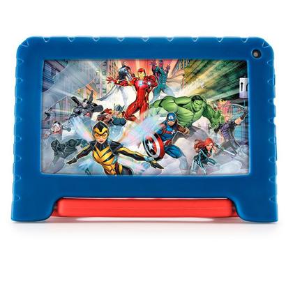 Imagem de Tablet Infantil Multilaser NB399 Marvel Avengers Vingadores 32GB Azul para Criança Youtube 2GB RAM