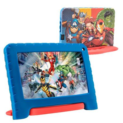 Imagem de Tablet Infantil Multilaser NB399 Marvel Avengers Vingadores 32GB Azul para Criança Youtube 2GB RAM