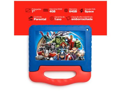 Imagem de Tablet Infantil Multilaser NB417 4GB RAM 64GB 7" Android Wi-Fi 4G