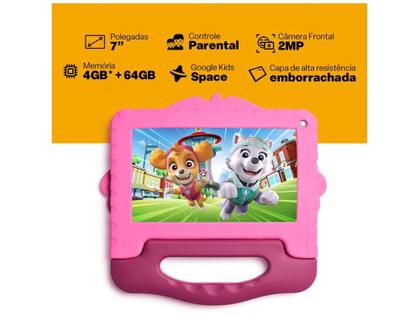 Imagem de Tablet Infantil Multilaser NB422 4GB RAM 64GB 7" Android Wi-Fi 4G