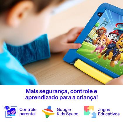 Imagem de Tablet Infantil Patrulha Canina Wi-fi 6GB RAM 64GB Tela 8 Pol. Android 13 Octa-core Multi - NB440
