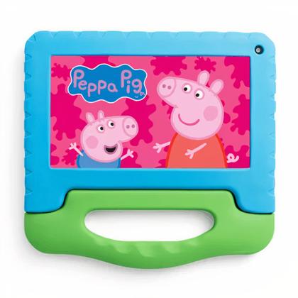 Imagem de Tablet Infantil Peppa Pig Multilaser NB375 Azul Verde 32GB Para Criança Youtube Netflix Play Store