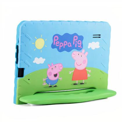 Imagem de Tablet Infantil Peppa Pig Multilaser NB375 Azul Verde 32GB Para Criança Youtube Netflix Play Store