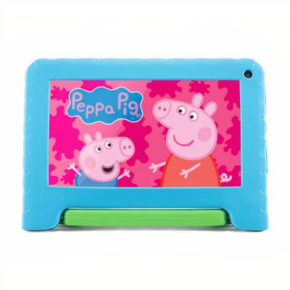 Imagem de Tablet Infantil Peppa Pig Multilaser NB375 Azul Verde 32GB Para Criança Youtube Netflix Play Store
