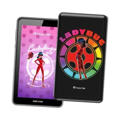 Imagem de Tablet Infantil Positivo ladybug Twist Tab+ Wi-Fi Tela 7 64GB+2GB ram Android 11 Go Edition Proteção