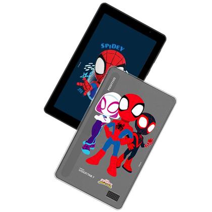 Imagem de Tablet Infantil Positivo Vision Tab 7 Spidey Octa Core 3GB RAM 64GB, 7” IPS, Android 14 Go, Wifi Capa e Bolsa, Preto