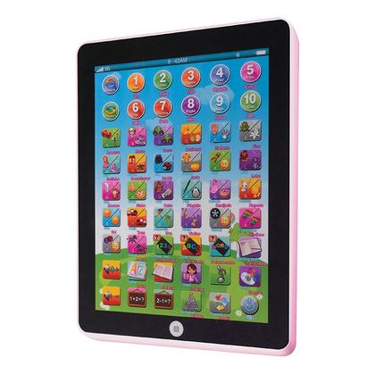 Imagem de Tablet Interativo Infantil Educativo Bilingue Inglês Português 54 Funções Rosa