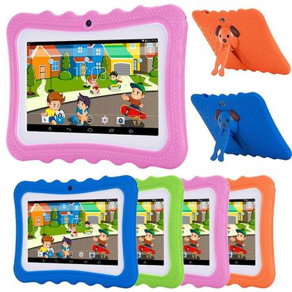 Imagem de Tablet kids pc 7 polegadas android 8.0 quad core 4gb rom 1gb ram wifi dual hd câmera multifuncional puzzle entertainment tablet (Pink)