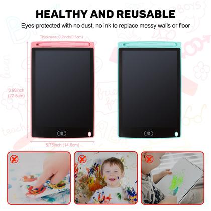 Tablet LCD de Desenho para Crianças (2 Unidades) - 8,5 Polegadas, Linhas Coloridas - Brinquedo Educativo Imagem de Tablet LCD de Desenho para Crianças (2 Unidades) - 8,5 Polegadas, Linhas Coloridas - Brinquedo Educativo