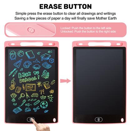 Tablet LCD de Desenho para Crianças (2 Unidades) - 8,5 Polegadas, Linhas Coloridas - Brinquedo Educativo Imagem de Tablet LCD de Desenho para Crianças (2 Unidades) - 8,5 Polegadas, Linhas Coloridas - Brinquedo Educativo