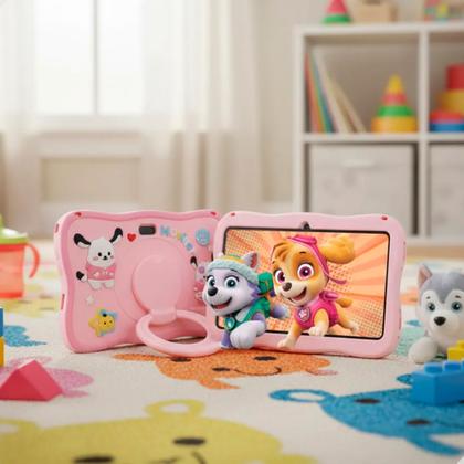 Imagem de Tablet M6 Android Kids Infantil 64gb Barato capa antiqueda