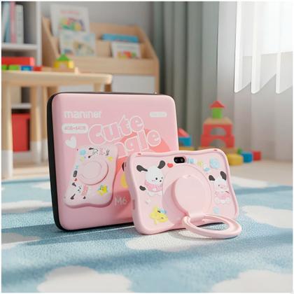Imagem de Tablet M6 Android Kids Infantil 64gb Barato capa antiqueda