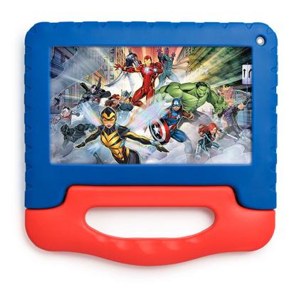 Imagem de Tablet Multi Avengers com Controle Parental 7 pol 4GB RAM 64GB Android 13 Quad Core + Case + Wi-fi - NB417