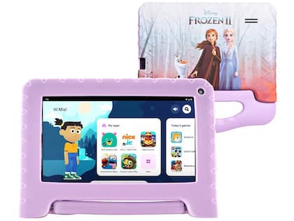 Tablet Multi Frozen II com Controle Parental 7 pol 4GB RAM 64GB Android 13 Quad Core + Case + Wi-fi - NB416