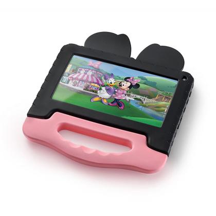 Imagem de Tablet Multi Minnie com Controle Parental 7 pol 4GB RAM 64GB Android 13 Quad Core + Case + Wi-fi - NB414