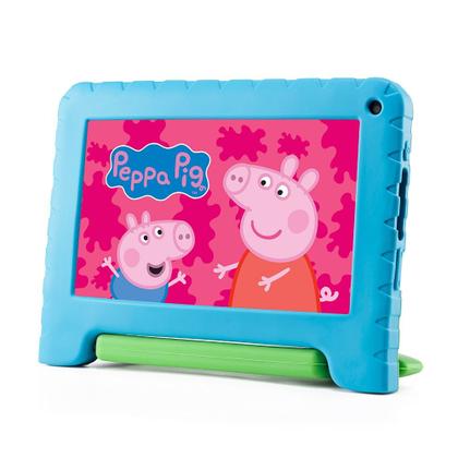 Imagem de Tablet Multi Peppa Pig com Controle Parental 7 pol 4GB RAM 64GB Android 13 Quad Core + Case + Wi-fi - NB420